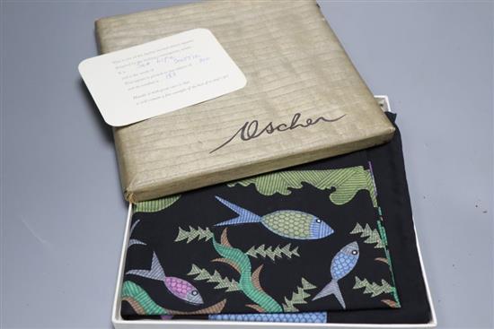 § Scottie Wilson (1888-1972) Sea Life [Underwater Garden - Fish] 33.25 x 32.5in with original box and certificate